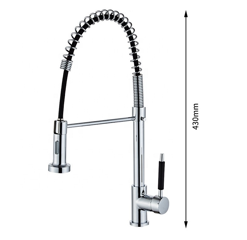 Retail Online Shopping Single-handle Brass Pull Out Kitchen Faucet