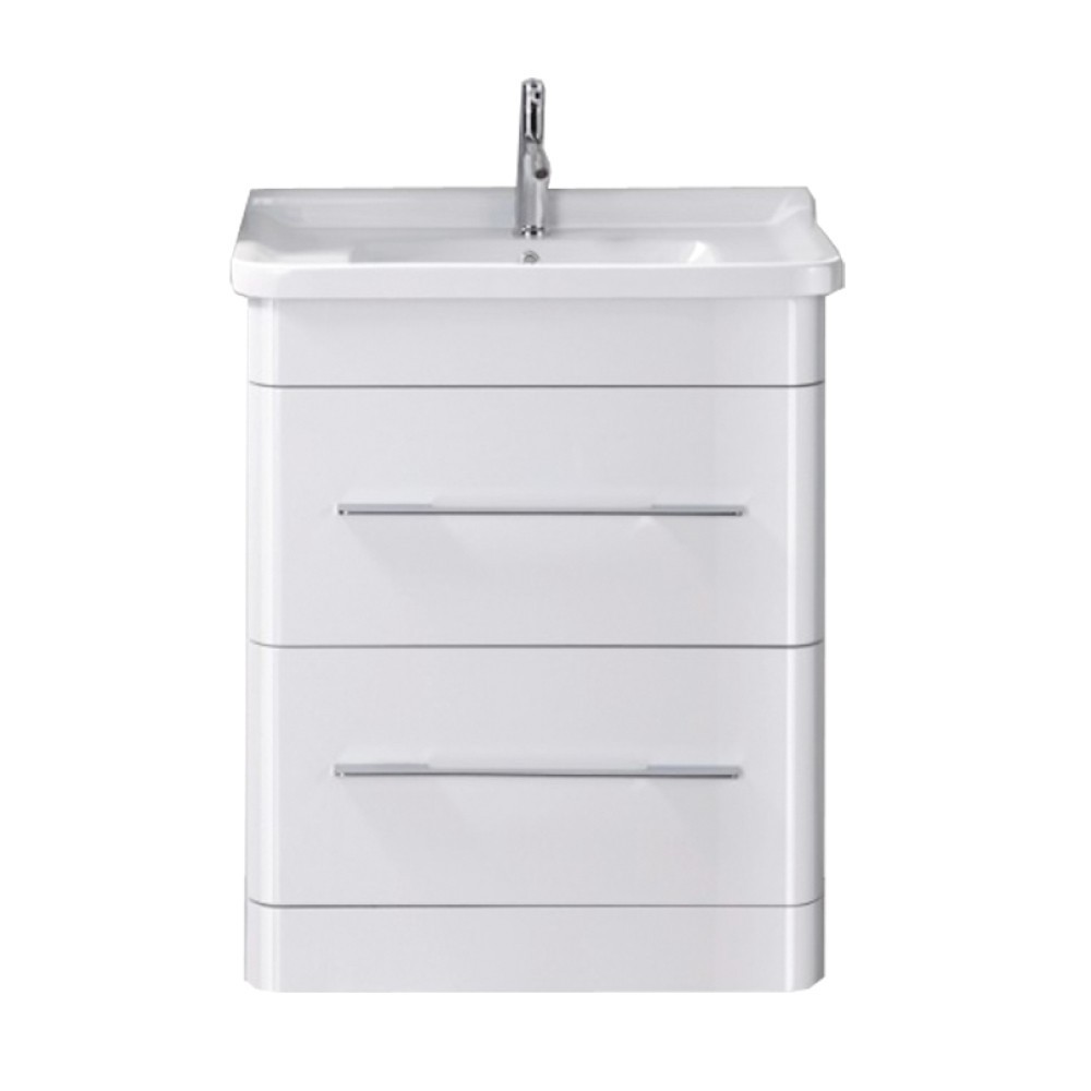 Hotel Small UK Bathroom Products PVC Plastic Vanity Cabinets with Sink