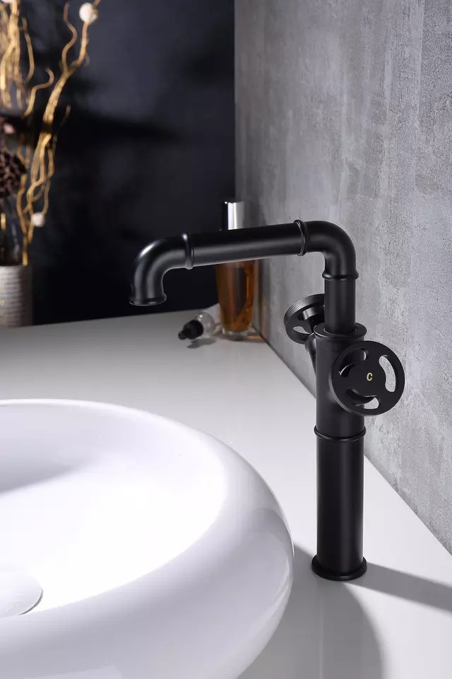 Modern Commercial Bathroom Water Tap Brass High Tall Basin Faucet