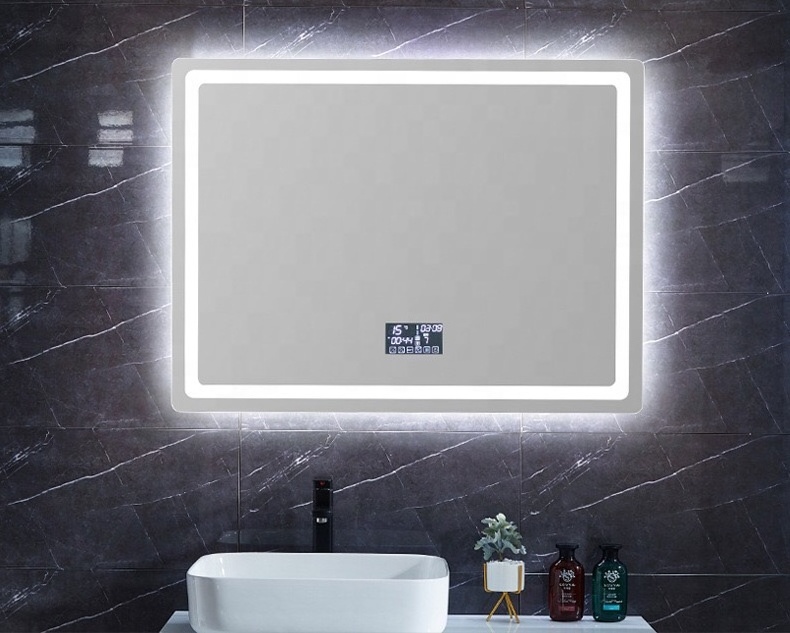 Frameless Rectangle Bathroom Vanity Hotel LED Mirror Light with Sensor Copper Free/silver Mirror Illuminated Modern 70139910090