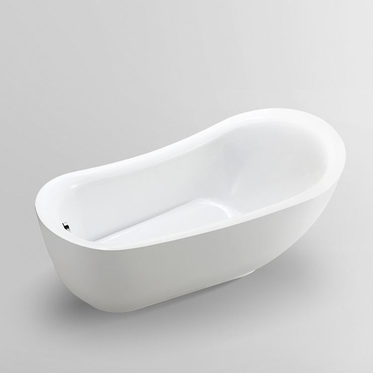 Hot Selling Modern Luxury White Freestanding Custom Oval Shaped Acrylic Bathtubs For Adult