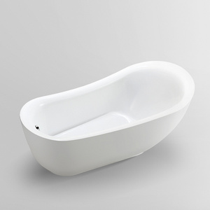 Hot Selling Modern Luxury White Freestanding Custom Oval Shaped Acrylic Bathtubs For Adult