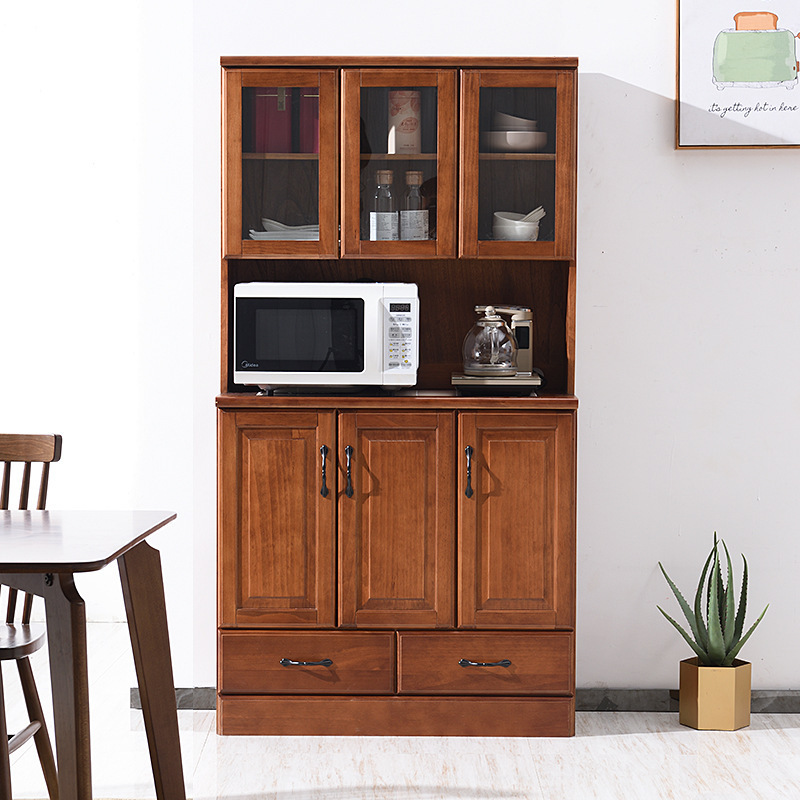 Combined KD Multi Function Kitchen Living Room Storage Cabinet Pantry Cupboard Solid Wood Kitchen Cabinet