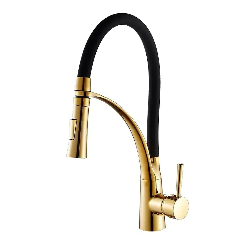 High Quality Modern Stainless Steel Water Tap Flexible Pull-Down Kitchen Faucet Side Sink Bathroom Plastic Household Faucet