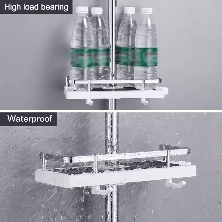 No Drilling Rustproof ABS Shower Shelves for Inside Shower And Bathroom Organizer Adjustable  Bathroom Shelves