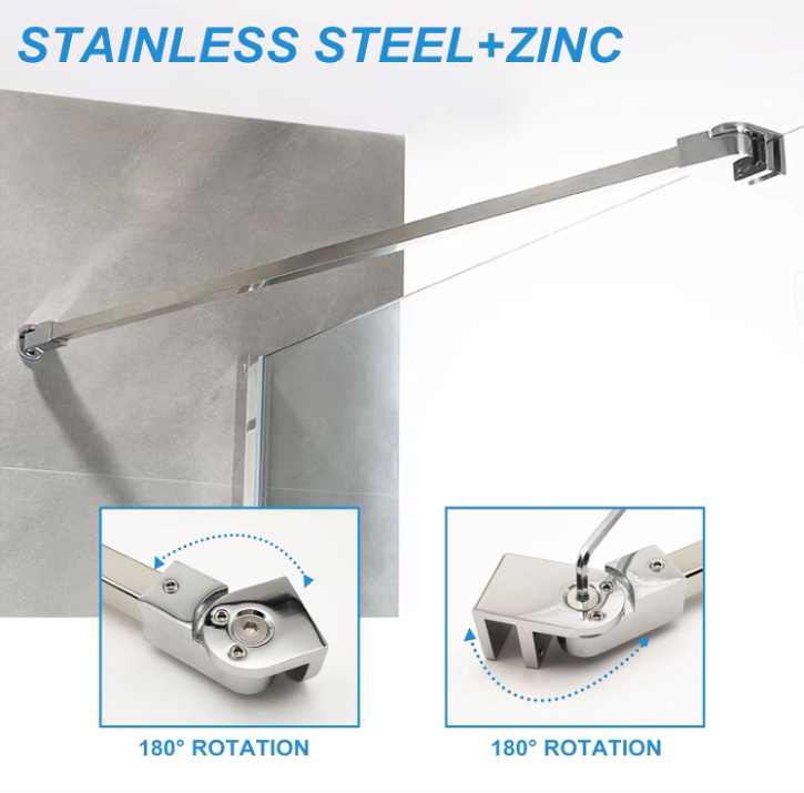 40cm Stainless Steel Glass Shower Door Support Bar