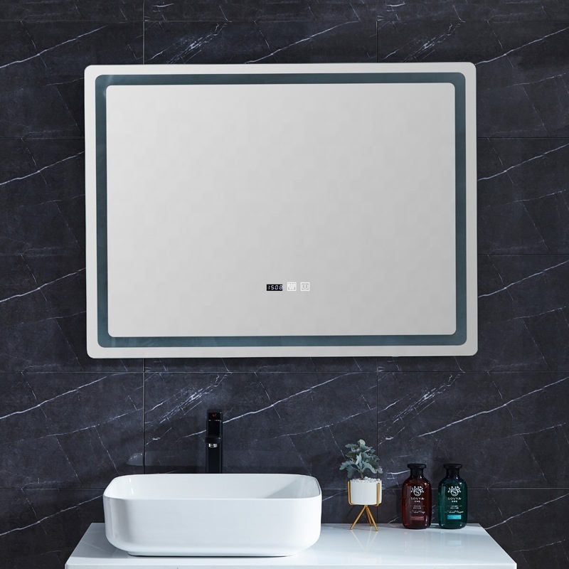 Frameless Rectangle Bathroom Vanity Hotel LED Mirror Light with Sensor Copper Free/silver Mirror Illuminated Modern 70139910090