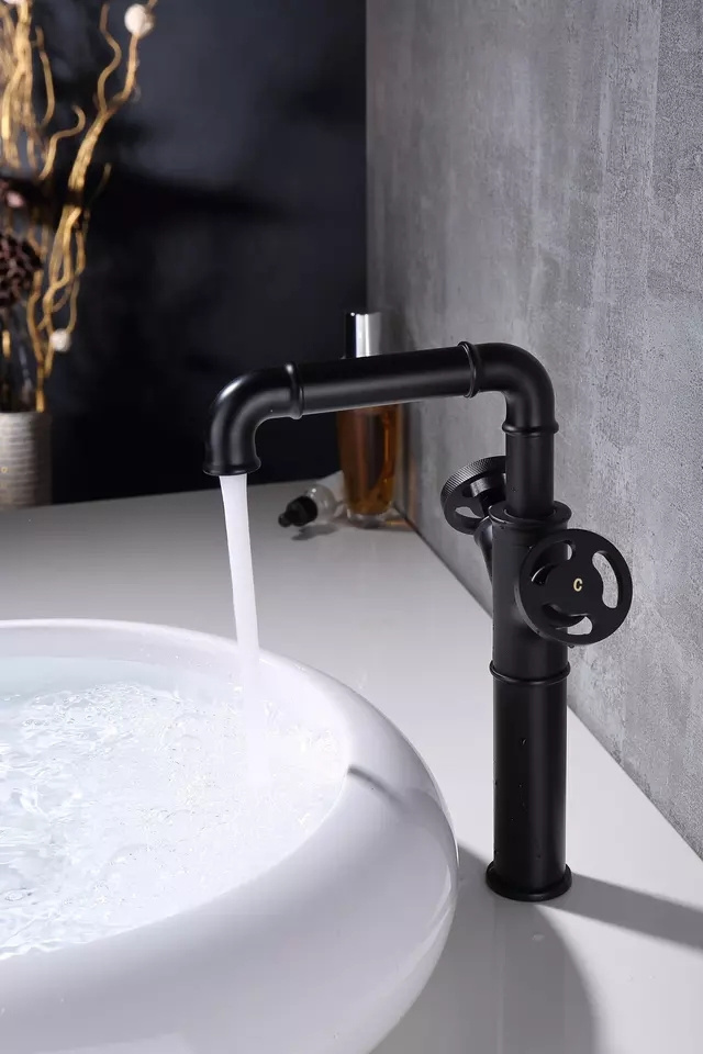 Modern Commercial Bathroom Water Tap Brass High Tall Basin Faucet