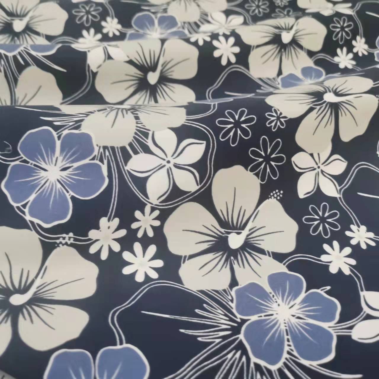 75D*200D Twill Polyester Printed Peach Skin Fabric For Beach Pants