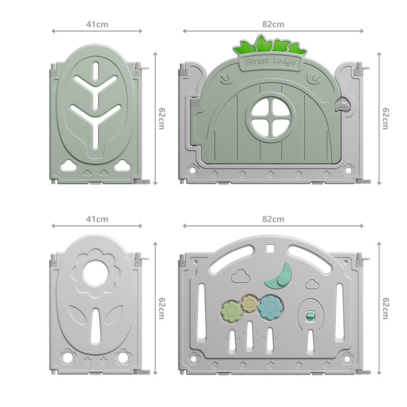 MH516 14-20 Panels Folding  Baby Playpens  Play Yard Fence Indoor Playpen Play Gate Kids Playpen with Slide and Swing easy carry