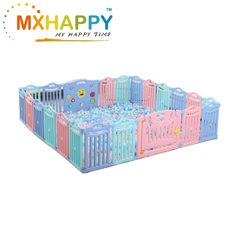 MH229 MXHAPPY Kids Playpen Cheaper Kids Yard Colorful Plastic Baby Fence Indoor and Outdoor Take Easy