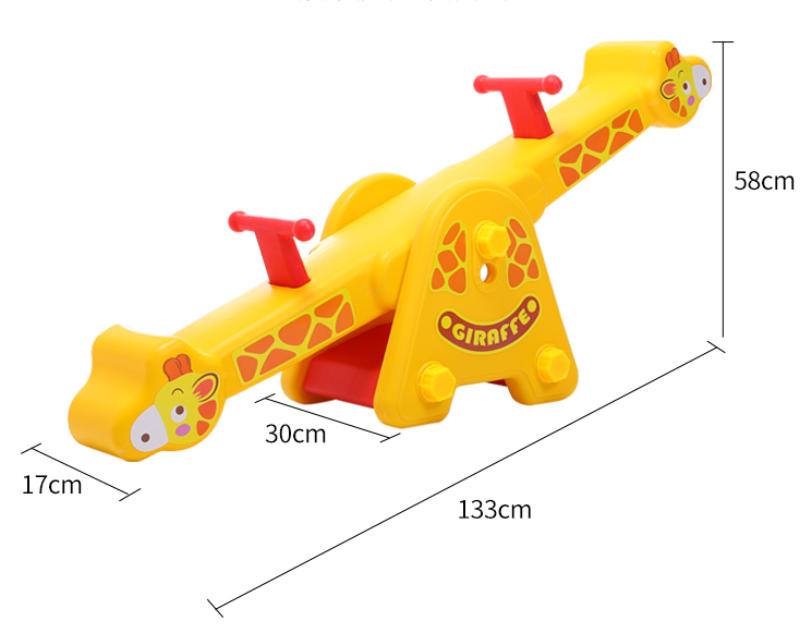 MH170 Kids Seesaw, Safe Seesaw Bouncer  Totter with Easy-Grip Handles for 2 Kids, Kids Ride On Spining Toys Backyard