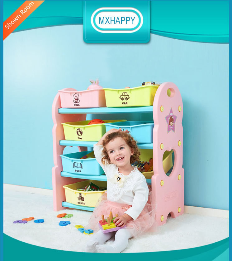 MXHAPPY Kids Storage Cabinet For Toys Plastic Box Baby Storage Cabinet Indoor plastic drawer storage cabinets