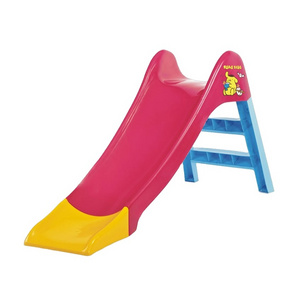 MH79 Big Toddler Slide Sports Climber and Slide for Kids with Basketball Hoop Easy Climb Stairs and Ring Games Indoors Outdoor