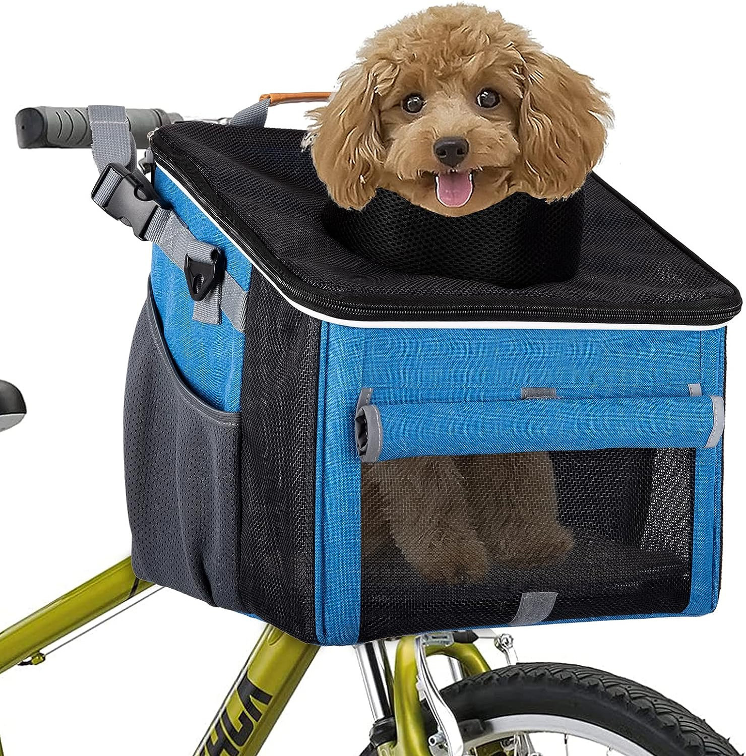 Hot selling 2023 new design Soft selvedge Breathable pet carrier Bicycle Bike Basket Carrier Travel Bag dog Backpack for cat