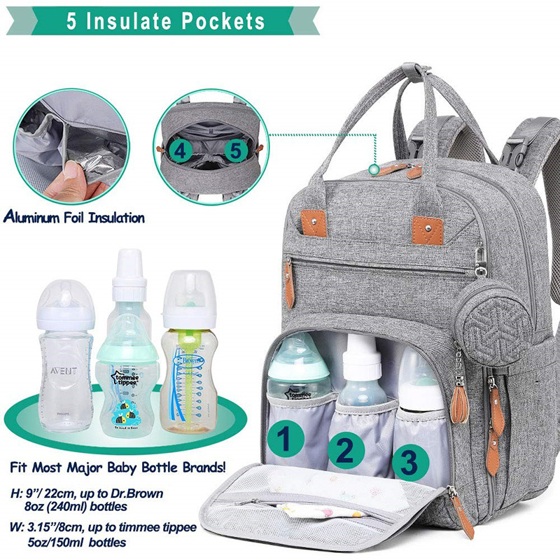 FREE SAMPLE Diaper Bag Backpack Unisex Baby Changing Bags with Changing pad Large Multifunction Travel Back Pack baby diaper bag