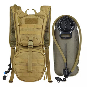 Custom outdoor hiking climbing survival assault tactical hydration backpack bag with 2L 3L TPU water bladder