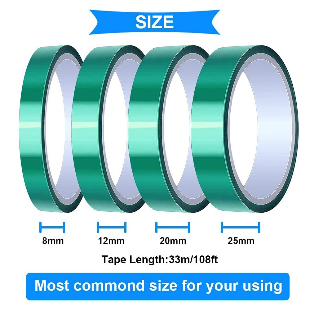 PET Green Polyester High Temperature Tape for Painting Powder Coating Anodizing Circuit Boards High temperature resistance