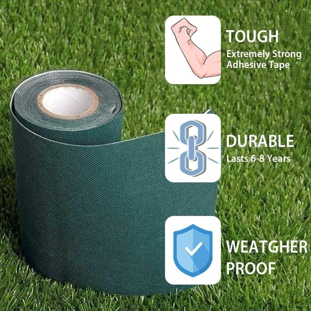 Artificial Grass Turf Tape Self Adhesive Tape Single-Sided Joint Tape for Connecting Green Lawn Outdoor Grass