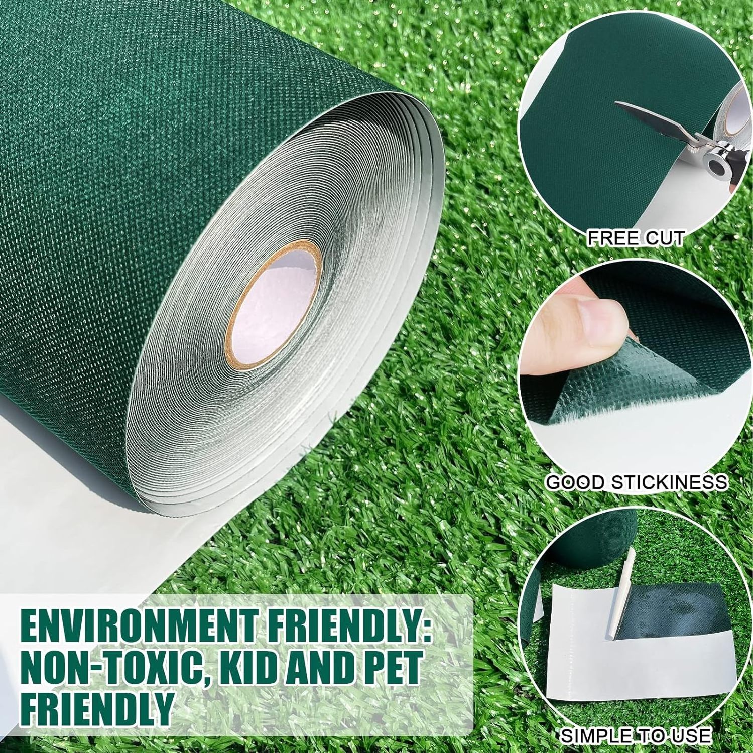 Artificial Grass Turf Tape Self Adhesive Tape Single-Sided Joint Tape for Connecting Green Lawn Outdoor Grass