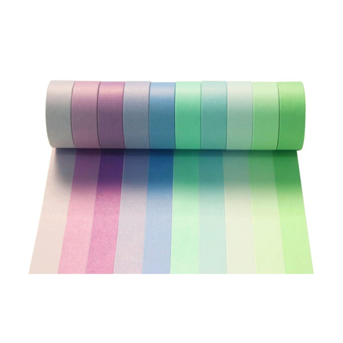 Customized Rainbow Colors Washi Masking Tape for Scrapbooking, Gift Wrapping, DIY Arts & Crafts