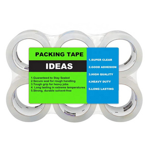 Heavy Duty Super clear Shipping Packaging Tape, 6-Rolls, Great for Packing, Shipping & Moving