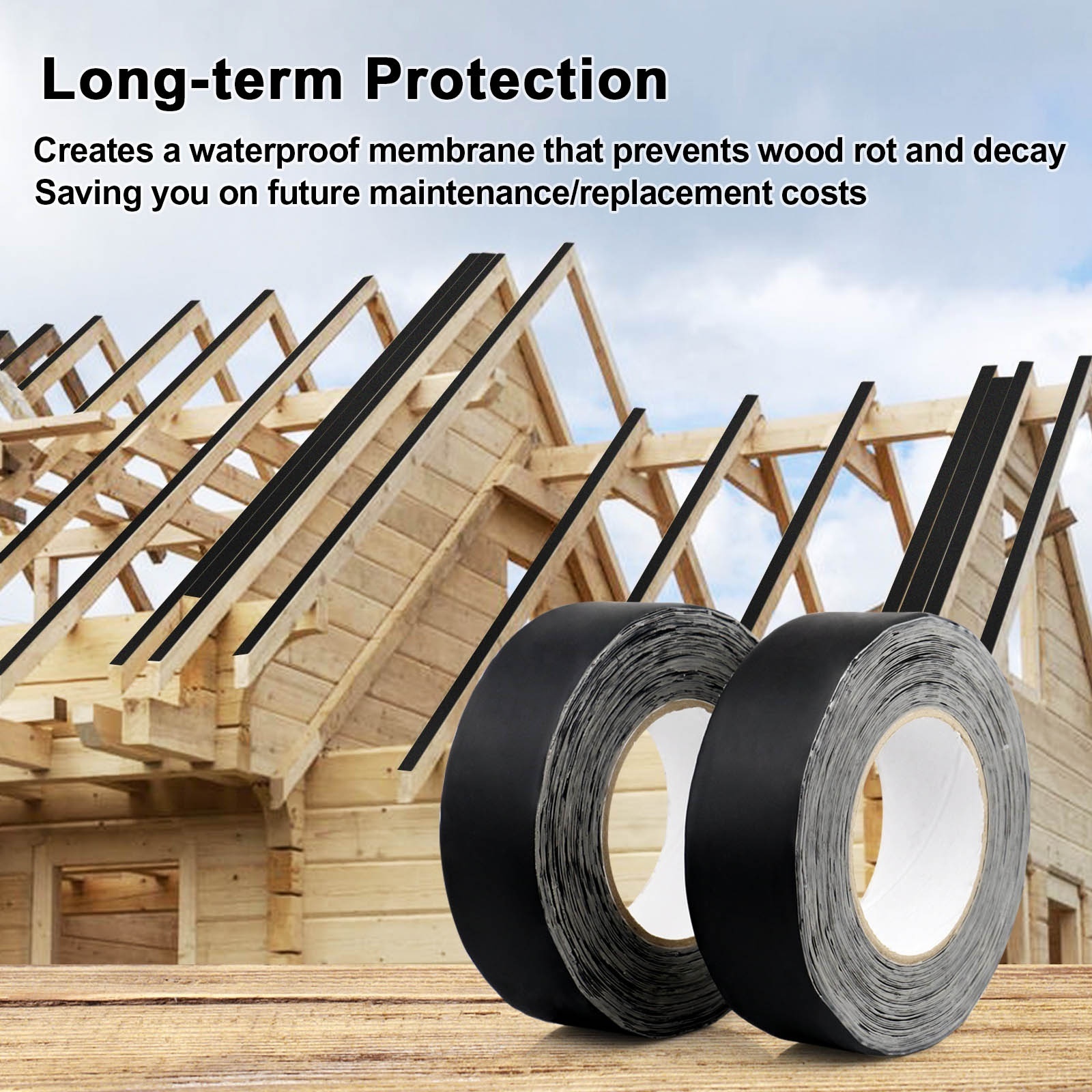 Joist Tape Joist flashing Tape Protect your wood beams by using joist tape help reduce water damage from vapor infiltration