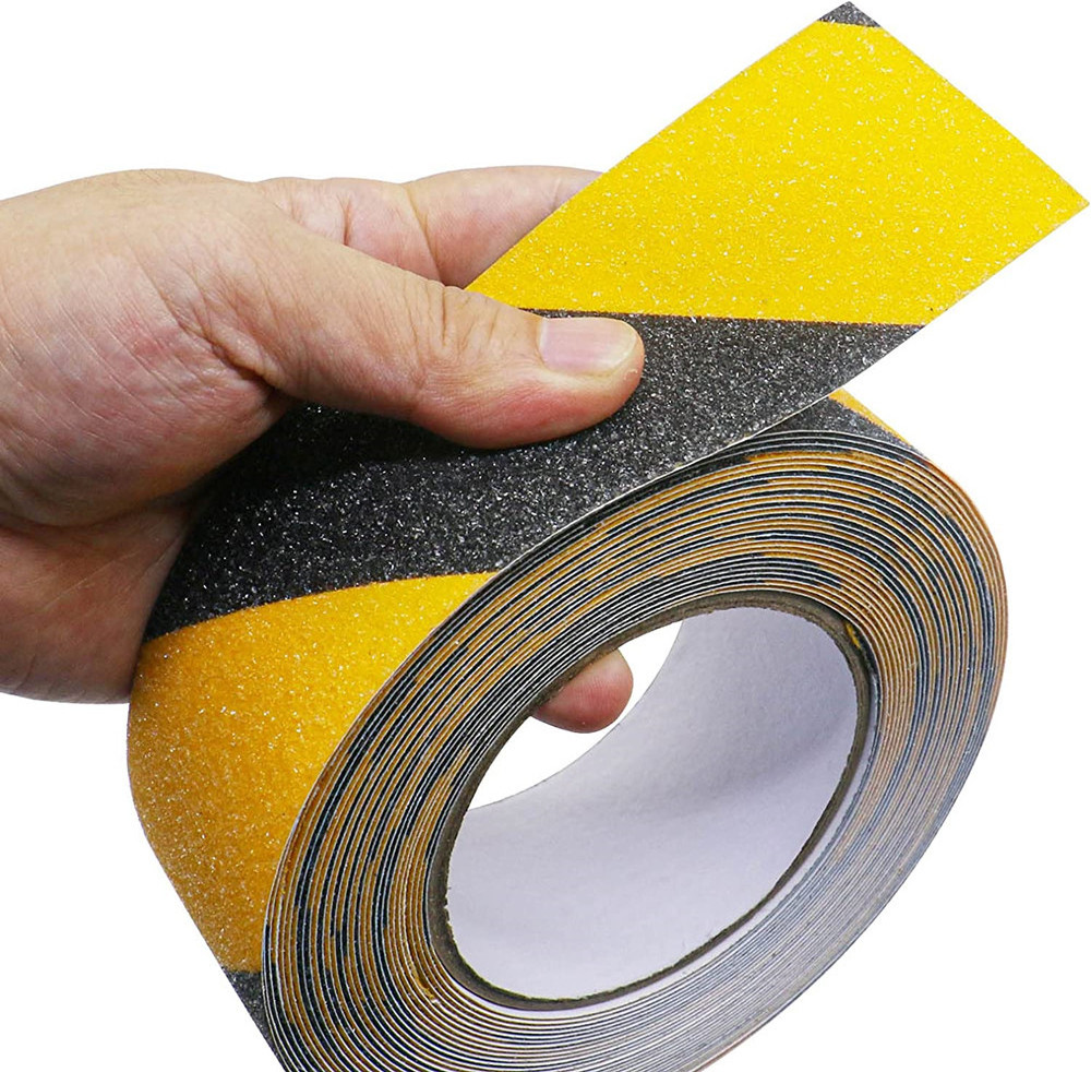 2 Pack Yellow and black Anti Slip Traction Tape  2 