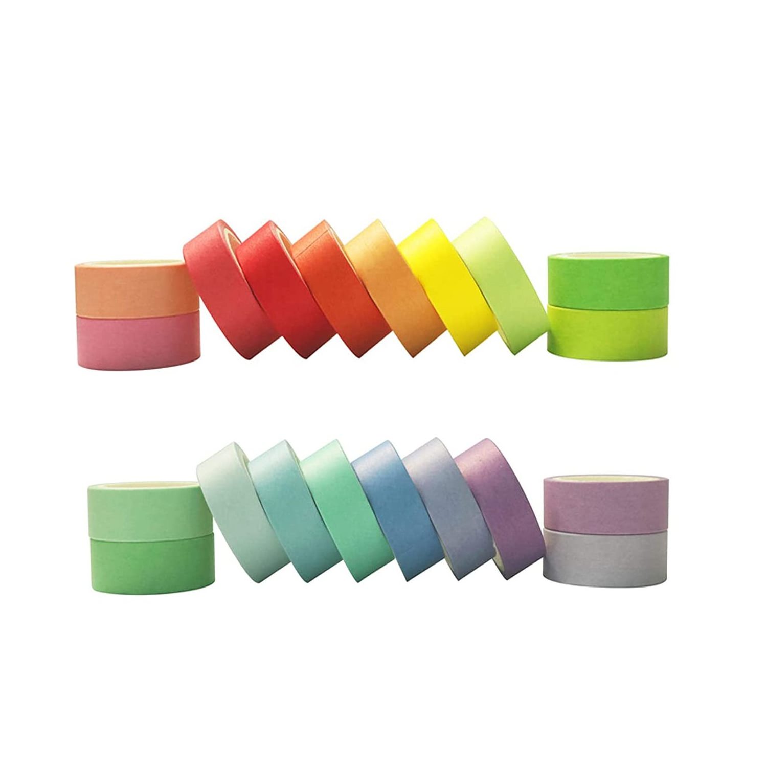 Customized Rainbow Colors Washi Masking Tape for Scrapbooking, Gift Wrapping, DIY Arts & Crafts