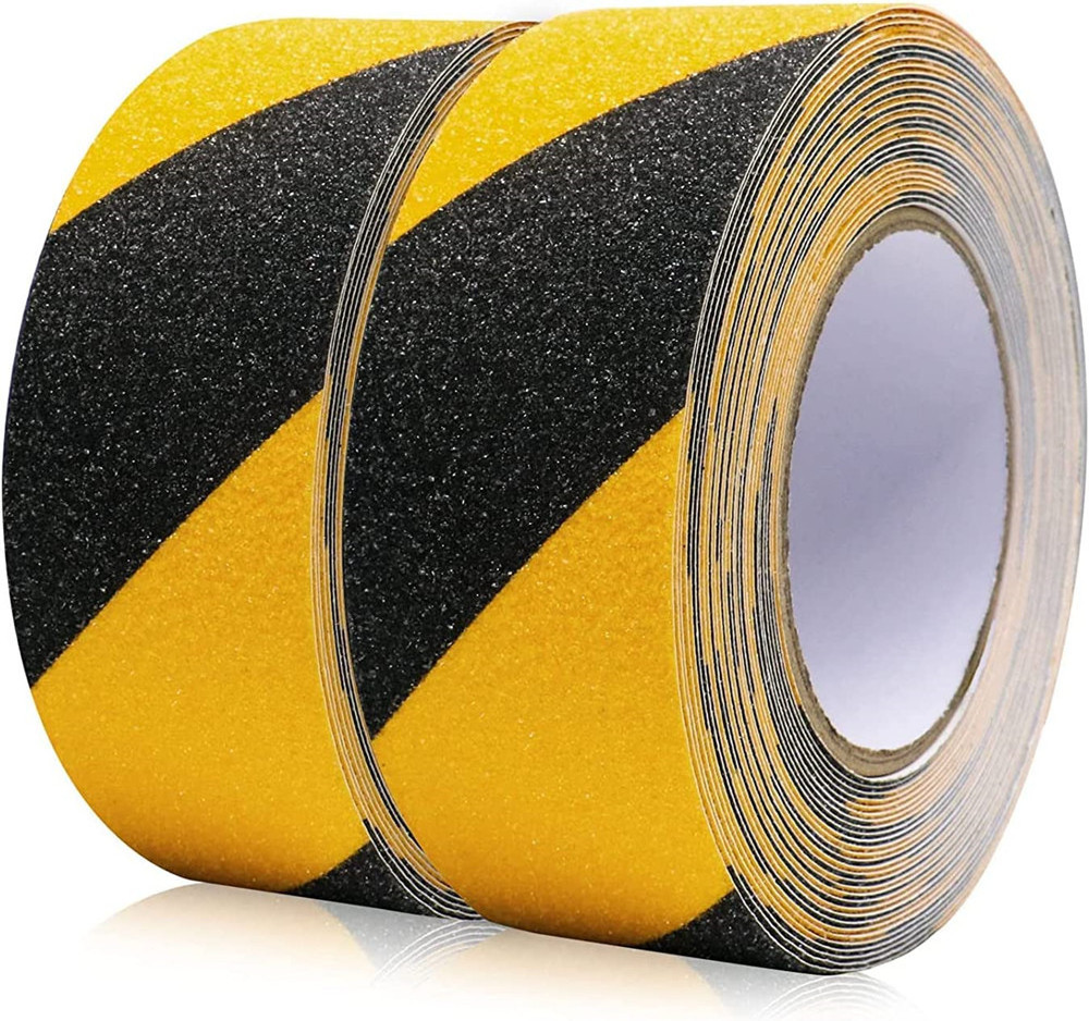 2 Pack Yellow and black Anti Slip Traction Tape  2 