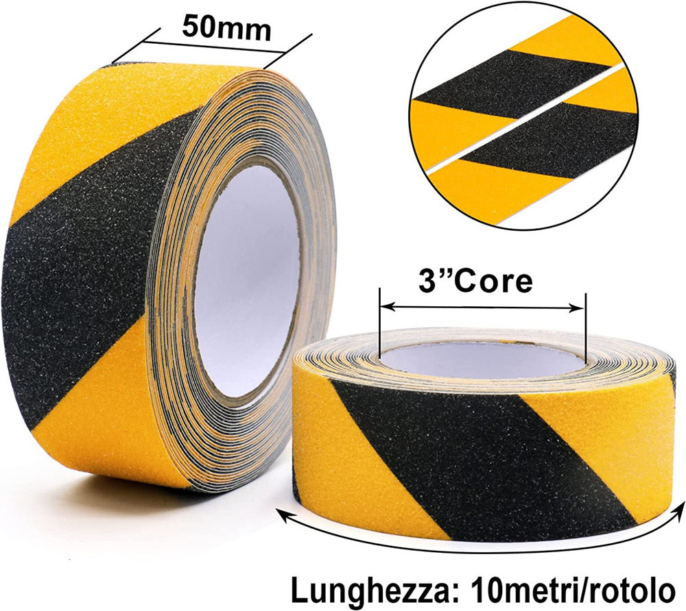 2 Pack Yellow and black Anti Slip Traction Tape  2 