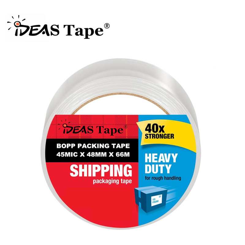 Free samples Opp super clear shipping packagking tape for supermarket selling 48mm x 50mrts