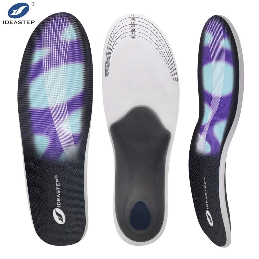 IDEASTEP Half Insole Packaging Rigid Paper Full Shoe Good Feet Arch Support Silicon Insole For Back Support Orthotic. Insoles