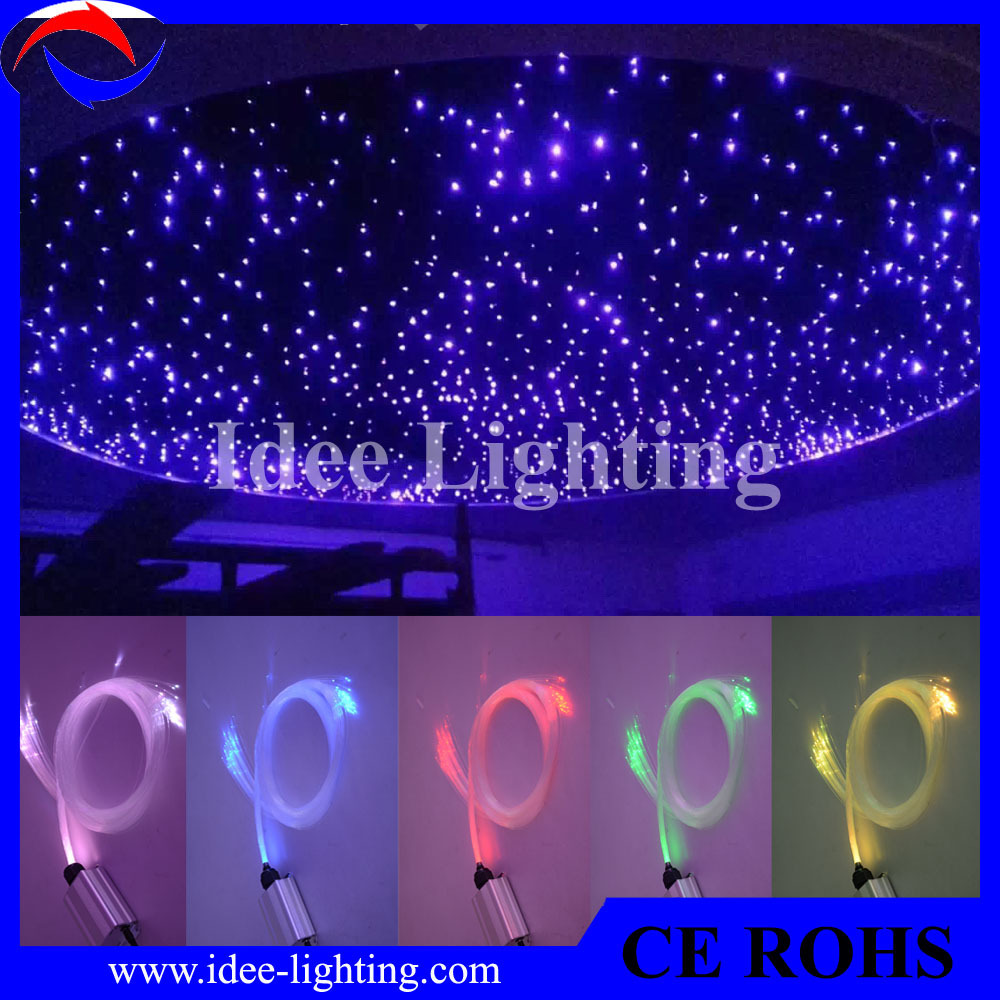 LED fiber optic star wooden false ceiling designs