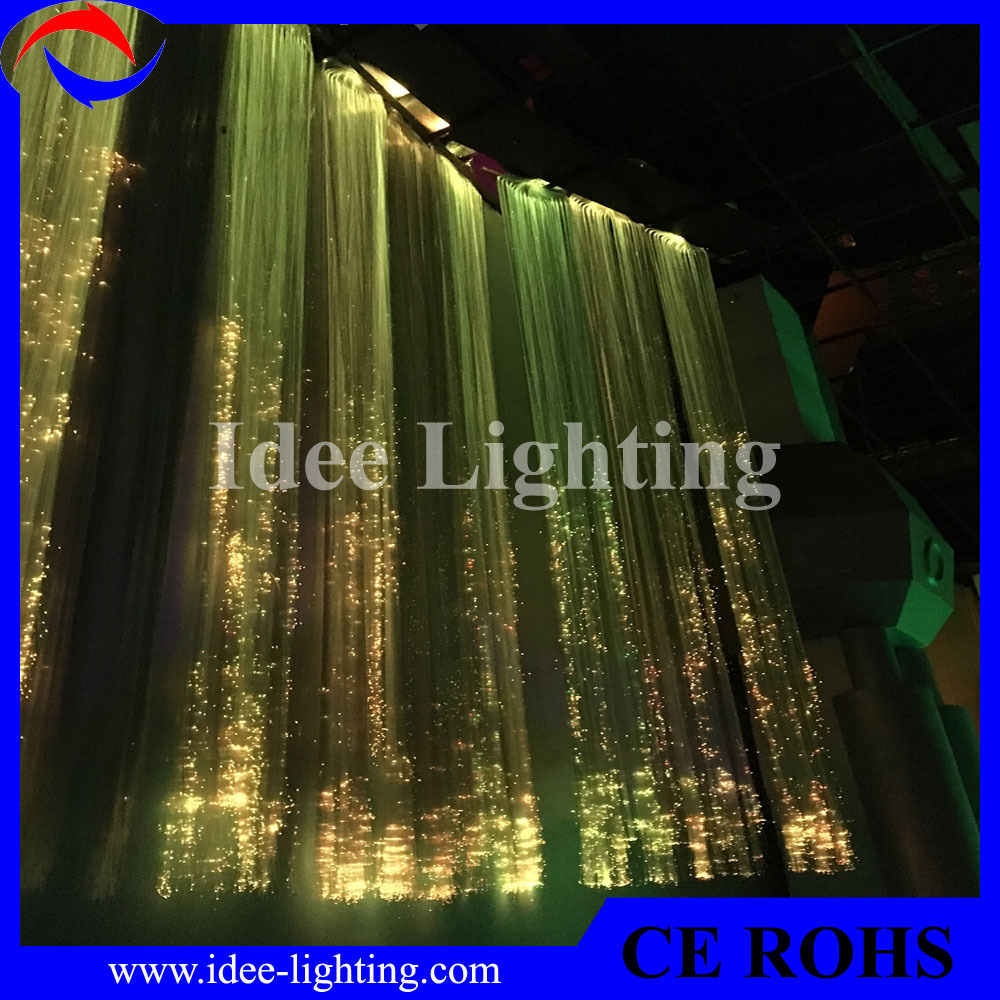 PMMA optic fiber led color changing curtain light with remote control