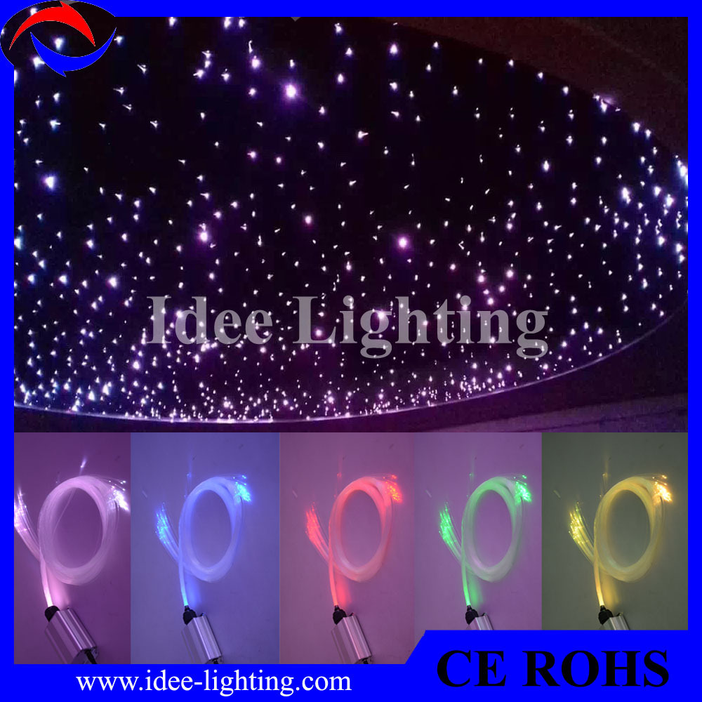 LED fiber optic star wooden false ceiling designs