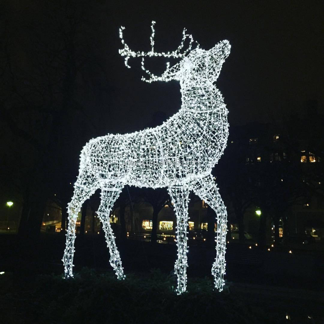 Christmas decoration LED light life size lighted Christmas reindeer for garden