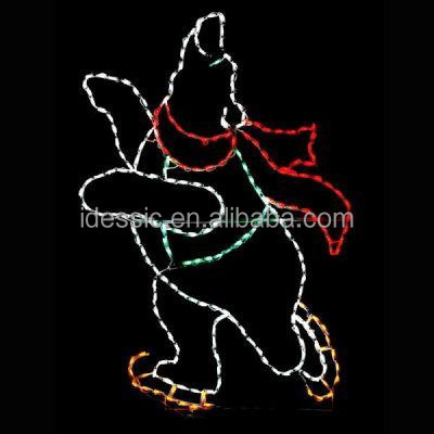 Outdoor rope light Christmas zoo Mickey Mouse silhouettes for commercial Christmas yard decoration