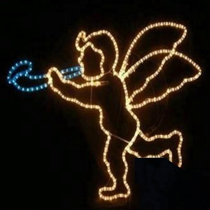 Outdoor Christmas nativity sets LED rope light sculptures for Christmas lawn light displays