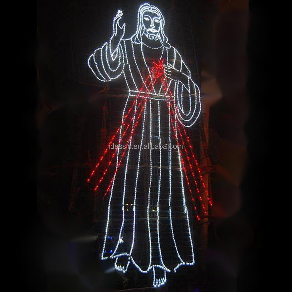 Outdoor LED rope light nativity the three wise men displays for commercial Christmas lawn decoration