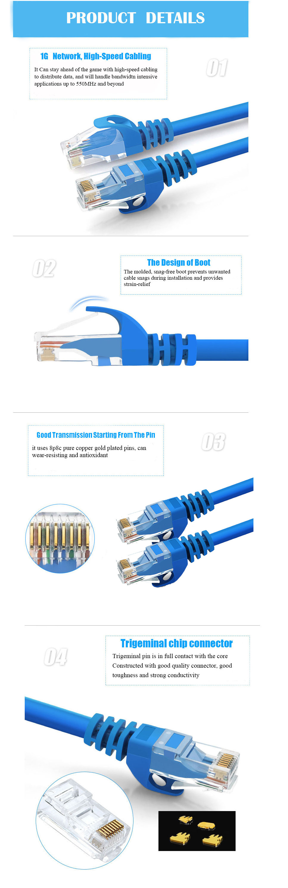 IDEX patch cord 1m 2m 3m 5m 10m Cat5e/ Cat6/ Cat7 utp/ftp network patch cable Yellow