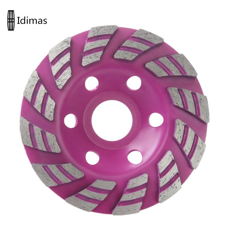 Idimas 7 Inch 178mm Diamond Grinding Cup Wheel Abrasive Cup Wheels For Concrete Terrazzo Stone Fine Grinding