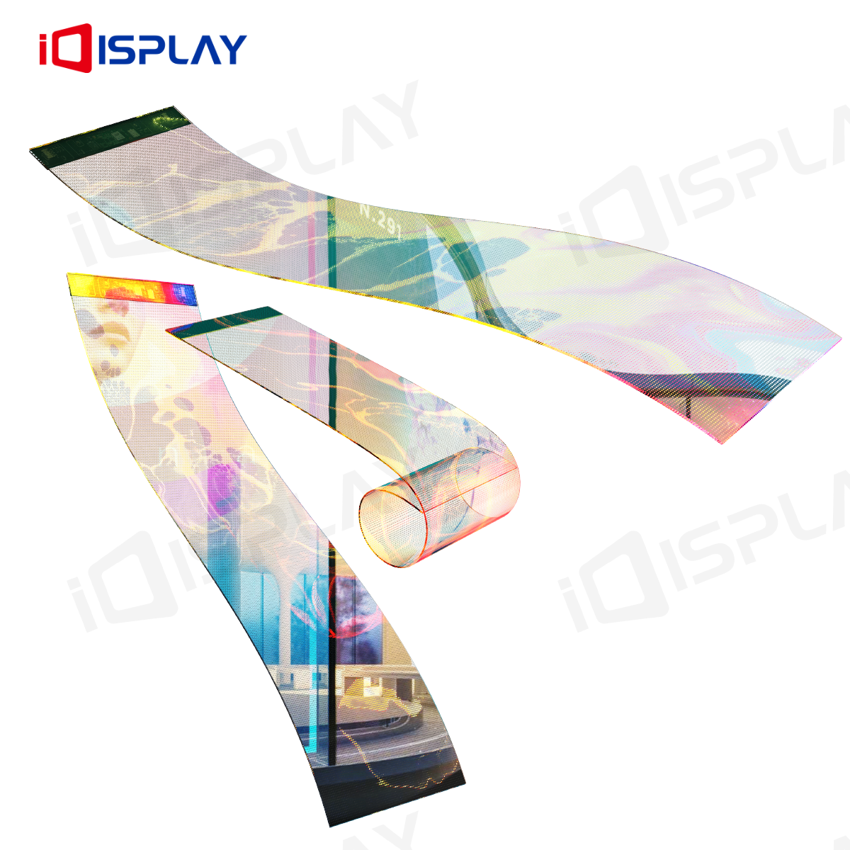 adhesive Transparent Film Led Screen Outdoor Indoor Glass LED Film Display Transparent Panels Led Strip Display Screen