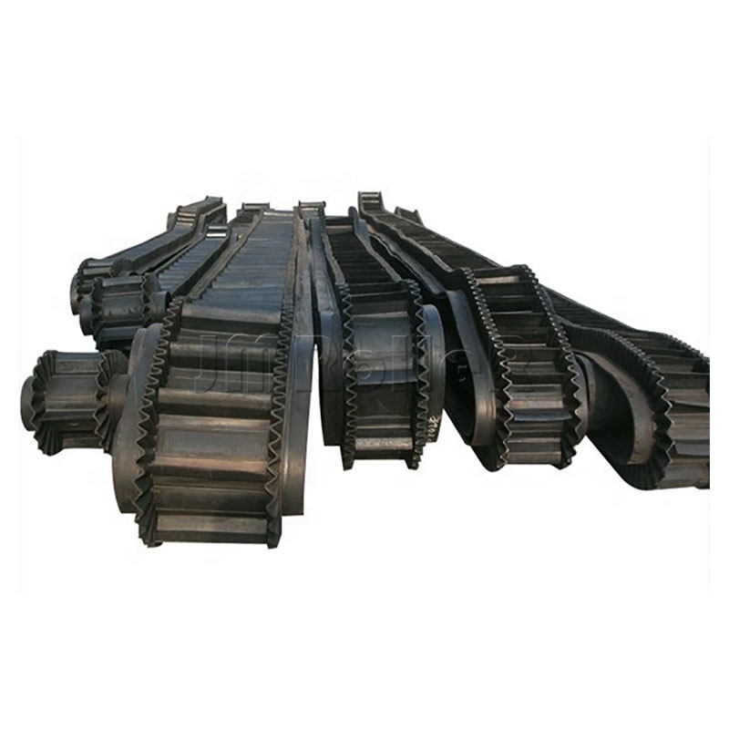 custom pvc pu rubber EP types of flat chevron v shape sidewall incline industrial mining conveyor belt for sand and gravel