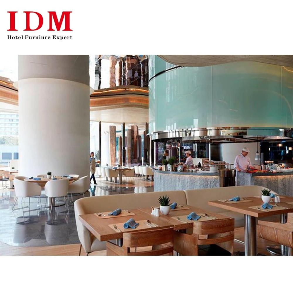 Hotel Custom Professional Luxury Restaurant Dinning Room Furniture Modern Cafeteria Table And Chairs Restaurant Furniture