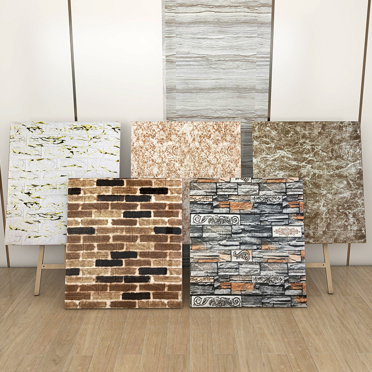 Good quality 3D Self Adhesive Foam Wall Panels brick Look Wallpaper Wall Covering for Home Decor