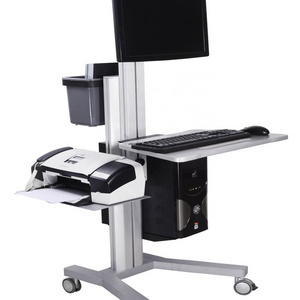 Moving Industrial Laboratory Nursing Medical Hospital Workstation Rolling Mobile Computer Crash Monitor Cart Trolley with Wheels