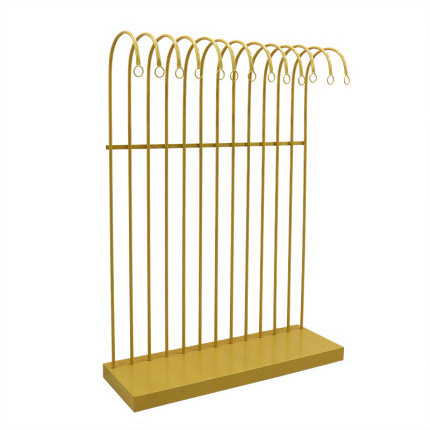 Ready To Ship Clothing Stainless Steel Wall Display Racks Wall-mounted Hanger Gold Wall Mounted Clothes Rack For Clothes Shop