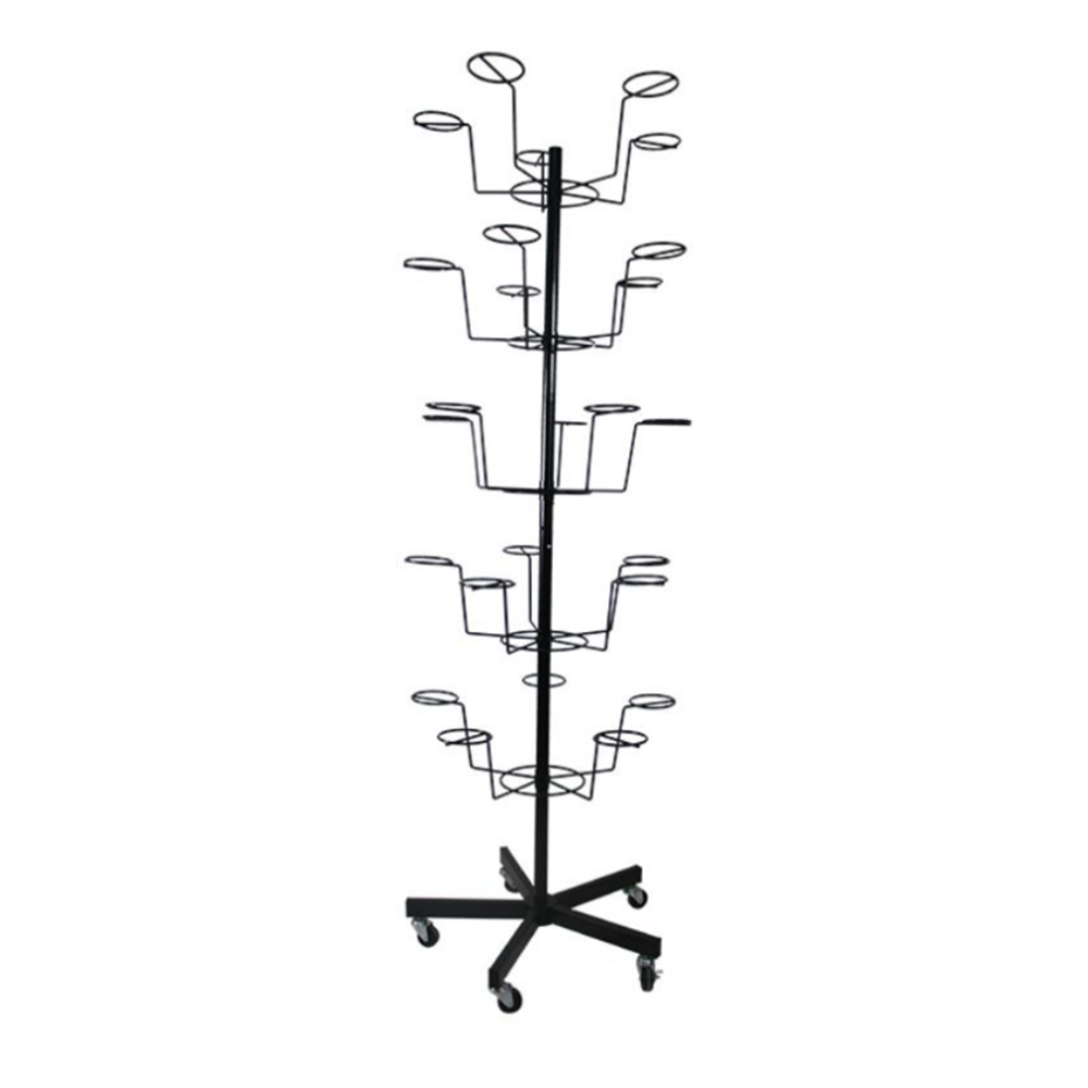 360 degree rotating hat display rack Floor standing 5 or 7-layer round hat storage rack and Jewelry display stand