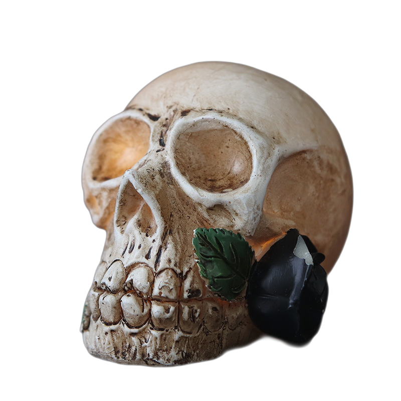 Resin Ghost Festival Halloween Decoration Simulation Pumpkin Skull LED Electronic Candle Light For Wholesale